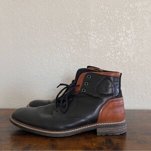 BULLBOXER Biltmore Mens Black/Cognac Leather Boots